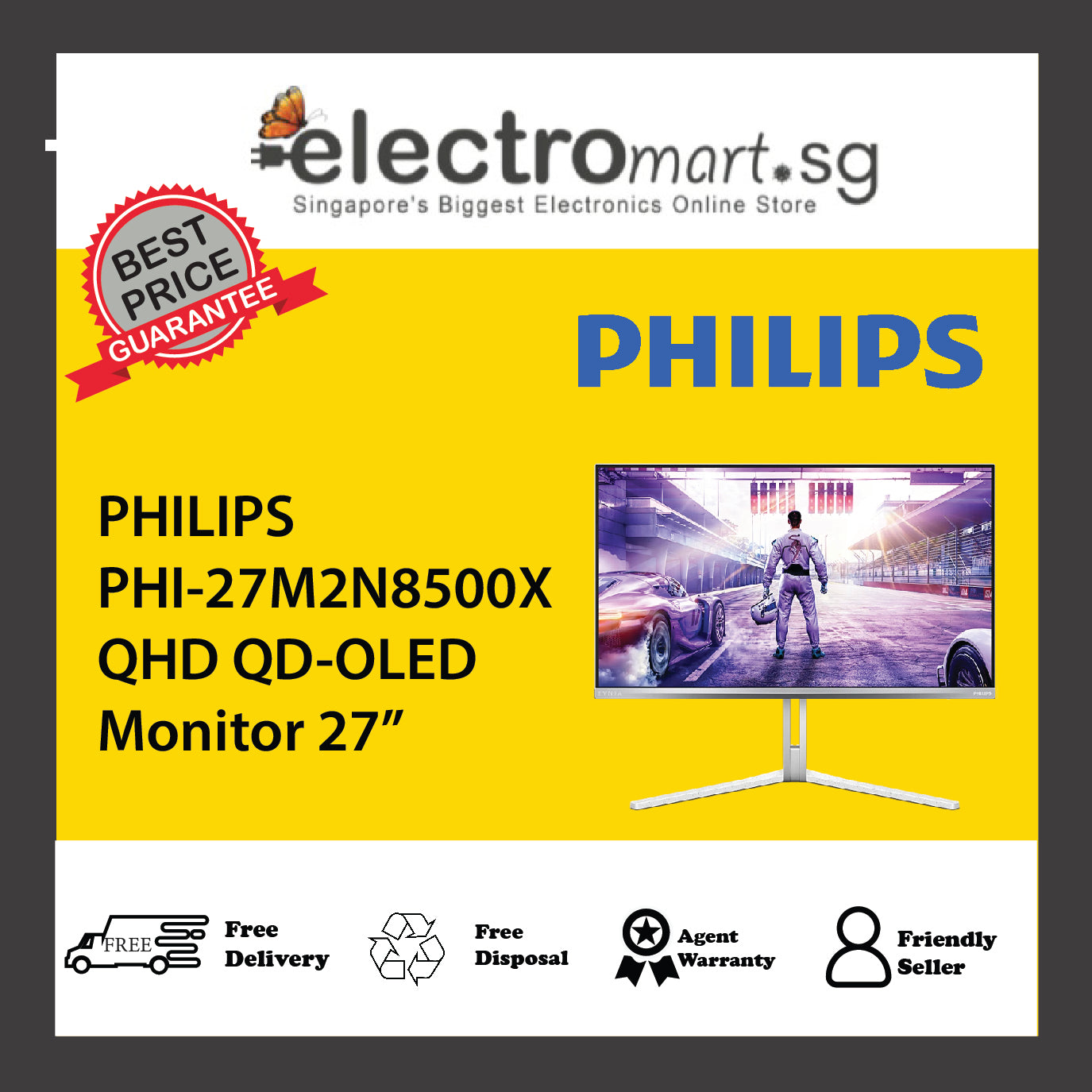 PHILIPS PHI-27M2N8500X QHD QD-OLED Monitor 27”