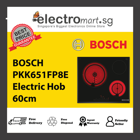 BOSCH PKK651FP8E Series 6 Electric Hob 60cm