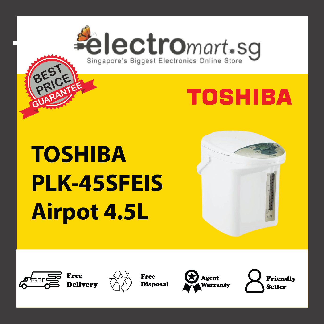 TOSHIBA PLK-45SFEIS Airpot 4.5L