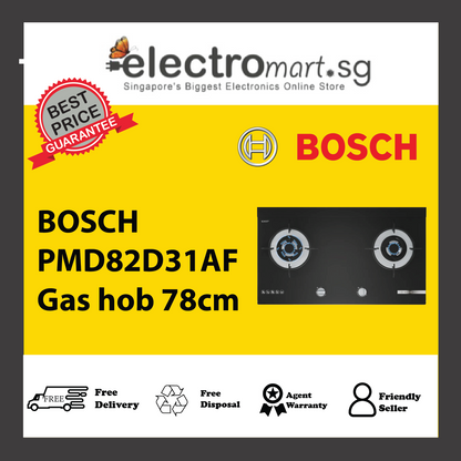 BOSCH PMD82D31AF Series 4 Gas hob 78 cm Tempered glass