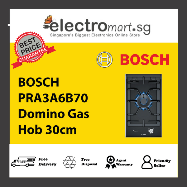 BOSCH PRA3A6B70 Series 8 Domino Gas Hob 30cm Ceramic