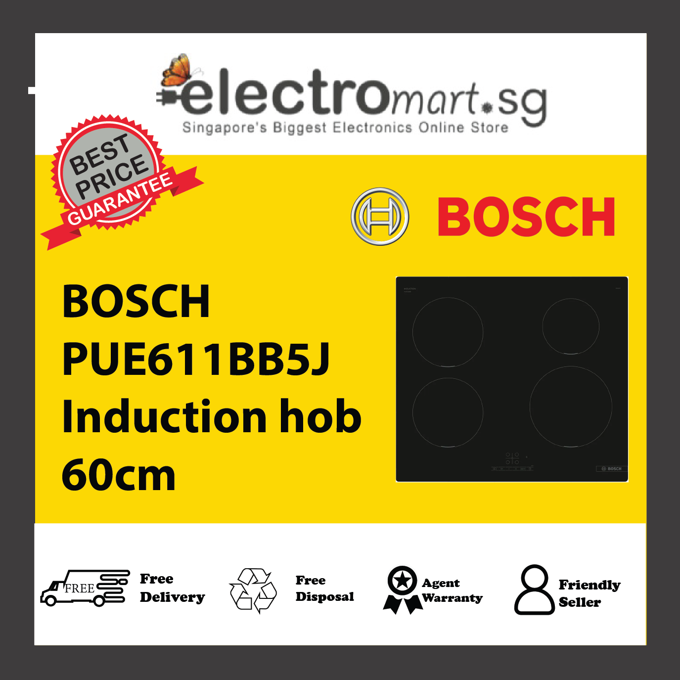 BOSCH PUE611BB5J Induction hob 60cm