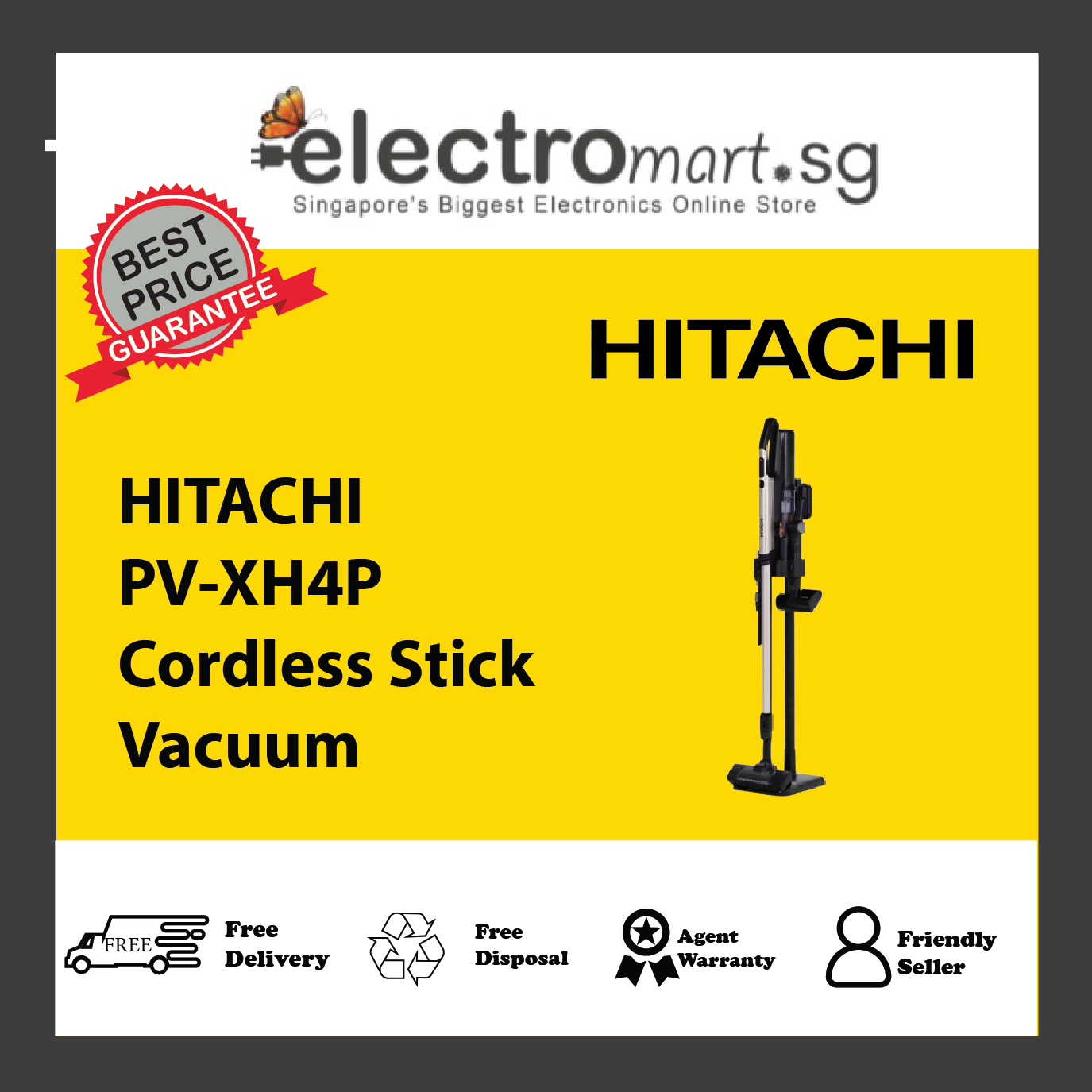 HITACHI PV-XH4P Cordless Stick Vacuum