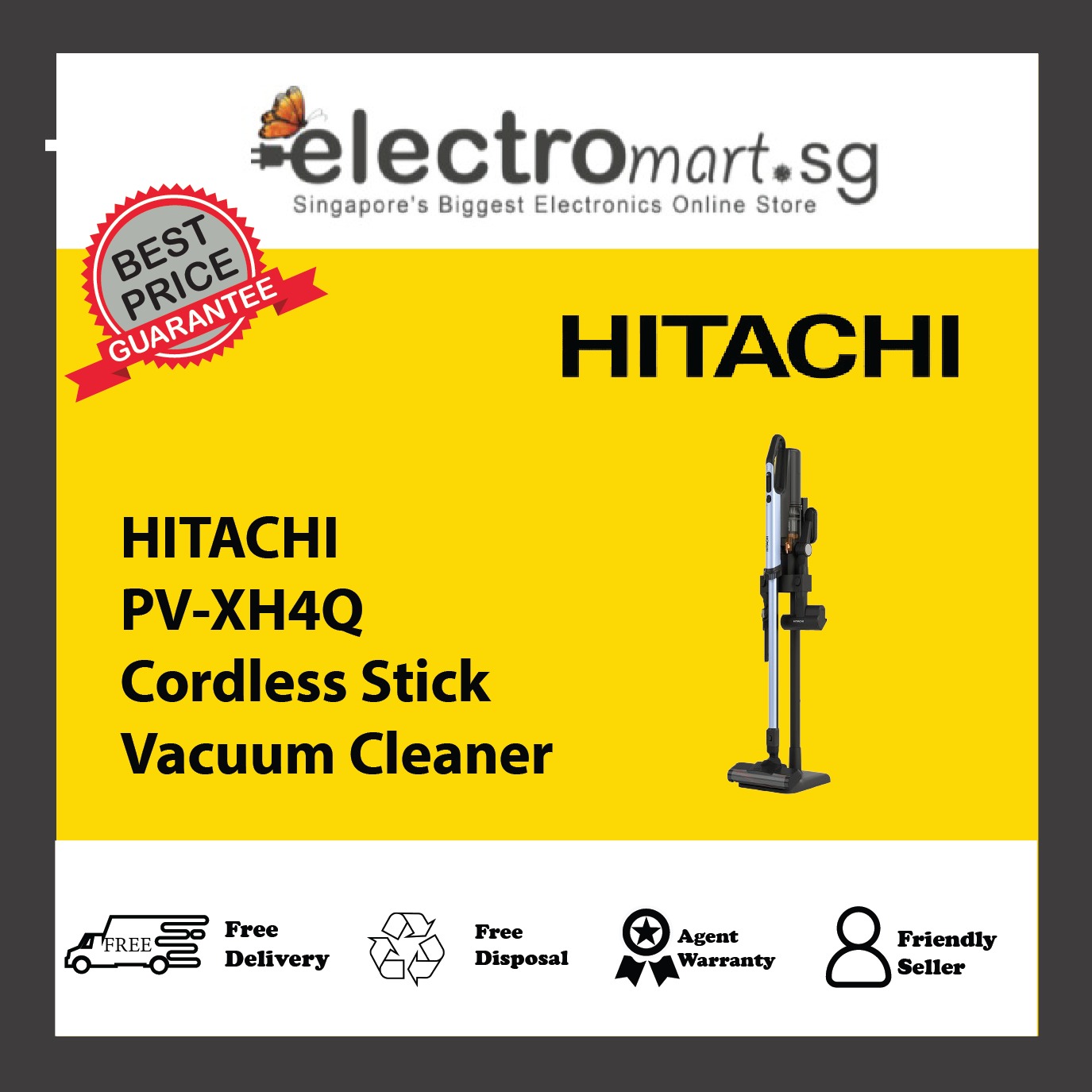 HITACHI PV-XH4Q Cordless Stick Vacuum Cleaner