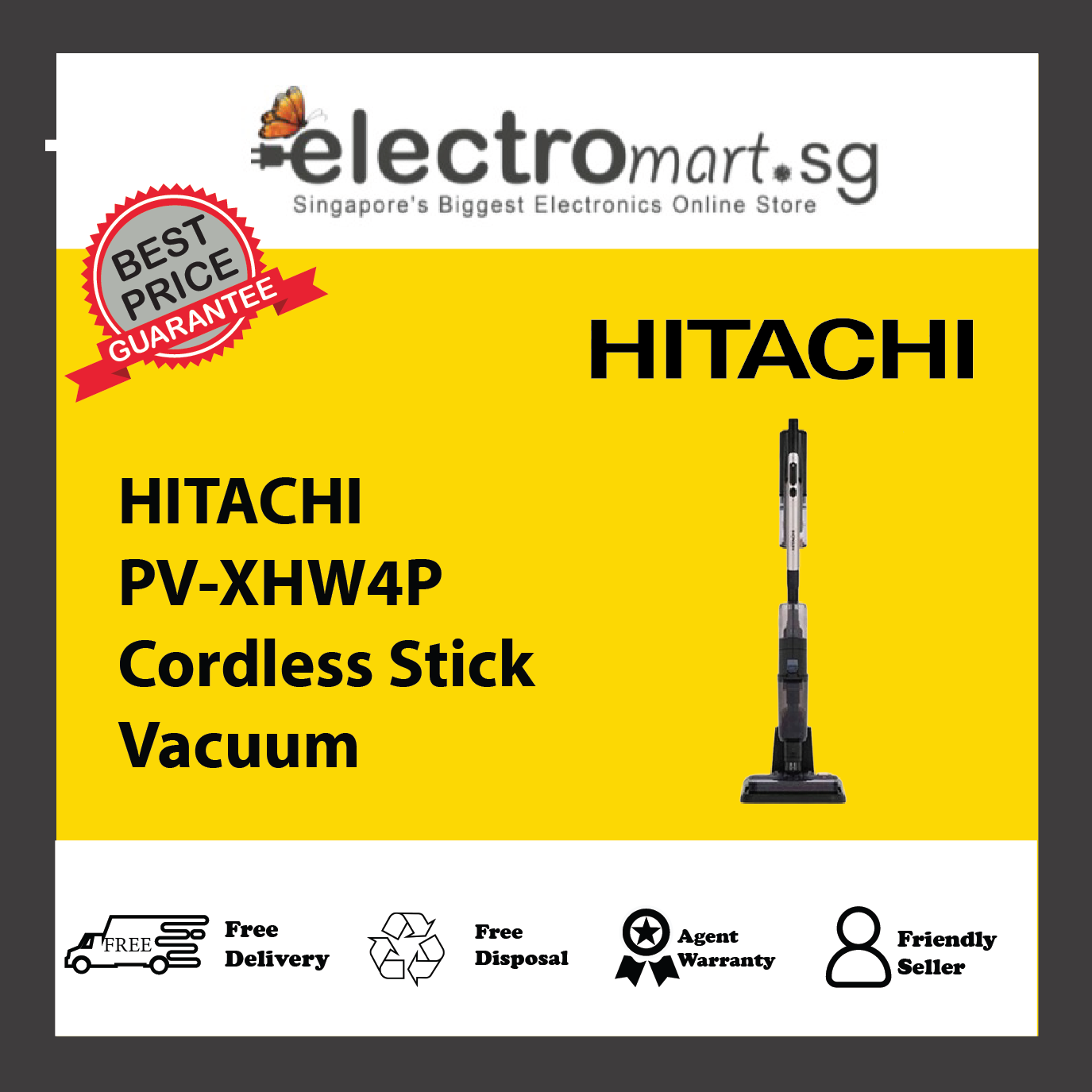 HITACHI PV-XHW4P Cordless Stick Vacuum