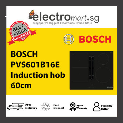 BOSCH PVS601B16E Series 4 Induction hob with integrated ventilation system 60cm