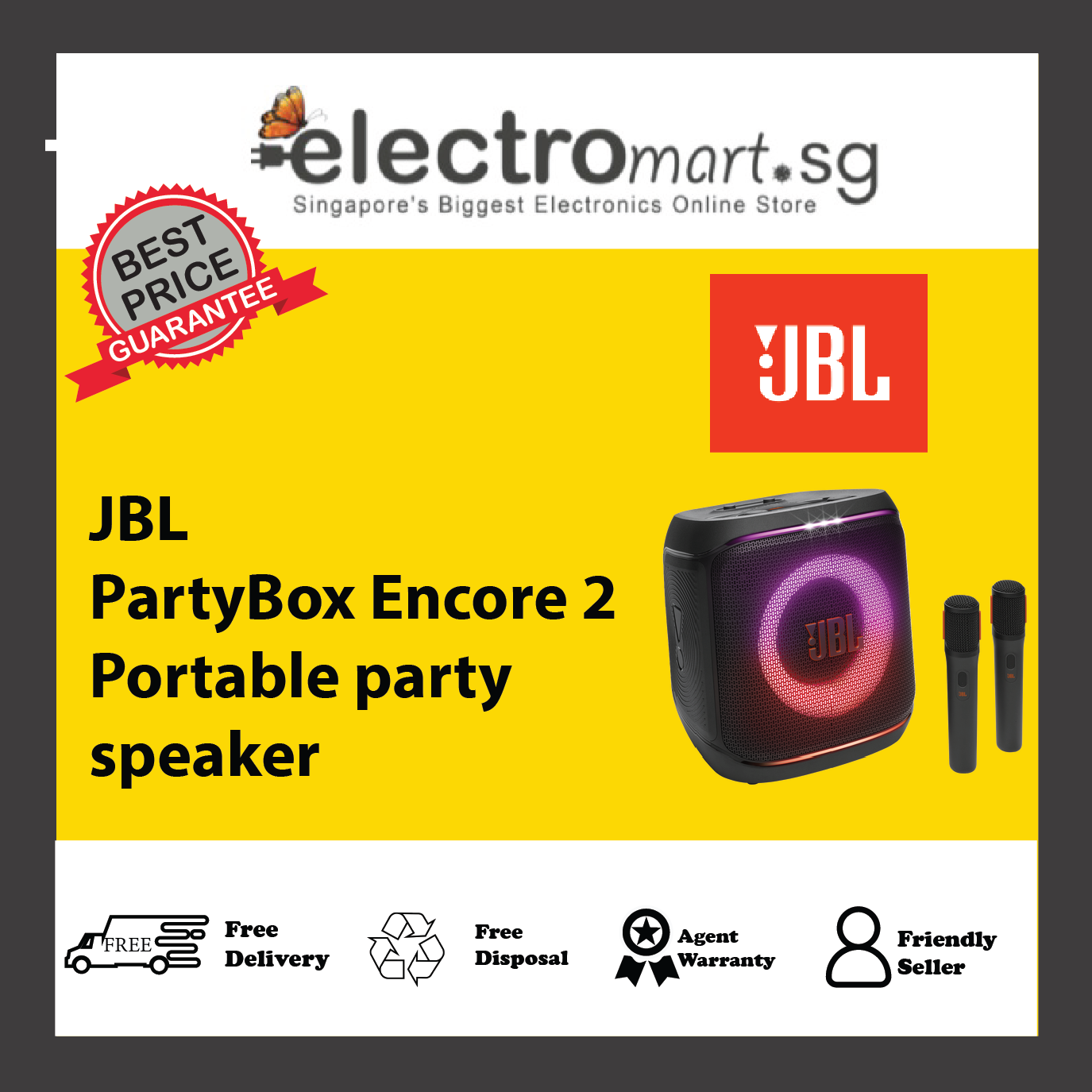 JBL PartyBox Encore 2 Portable party speaker