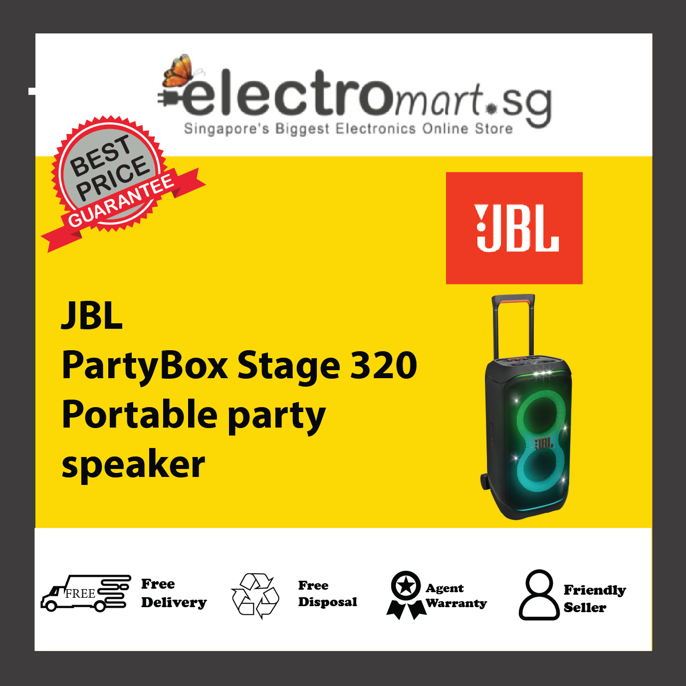 JBL PartyBox Stage 320 Portable party speaker