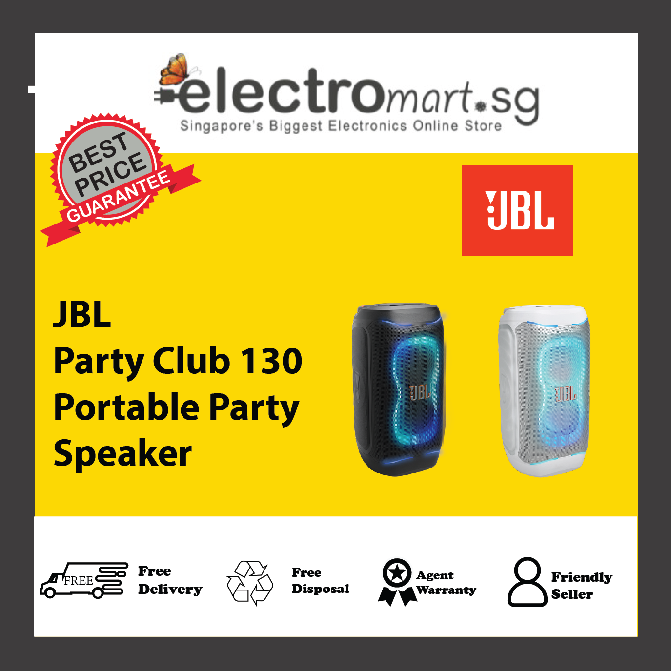 JBL Party Club 130 Portable Party Speaker