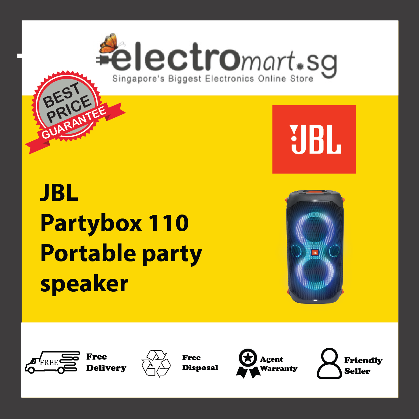 JBL Partybox 110 Portable party speaker