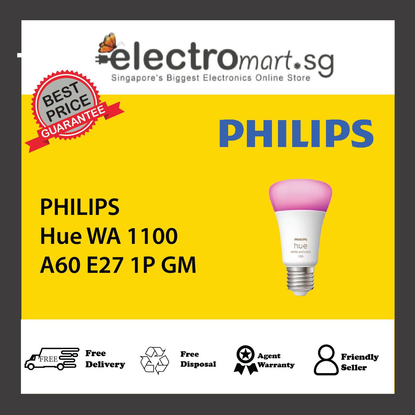 PHILIPS Hue WA 1100 A60 E27 1P GM