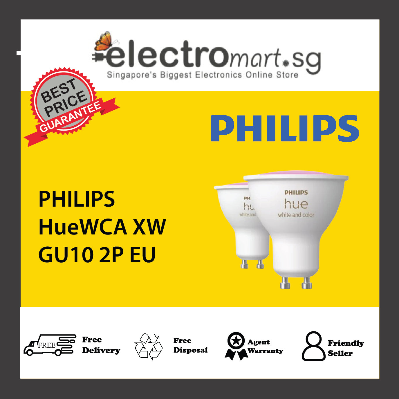 PHILIPS HueWCA XW GU10 2P EU