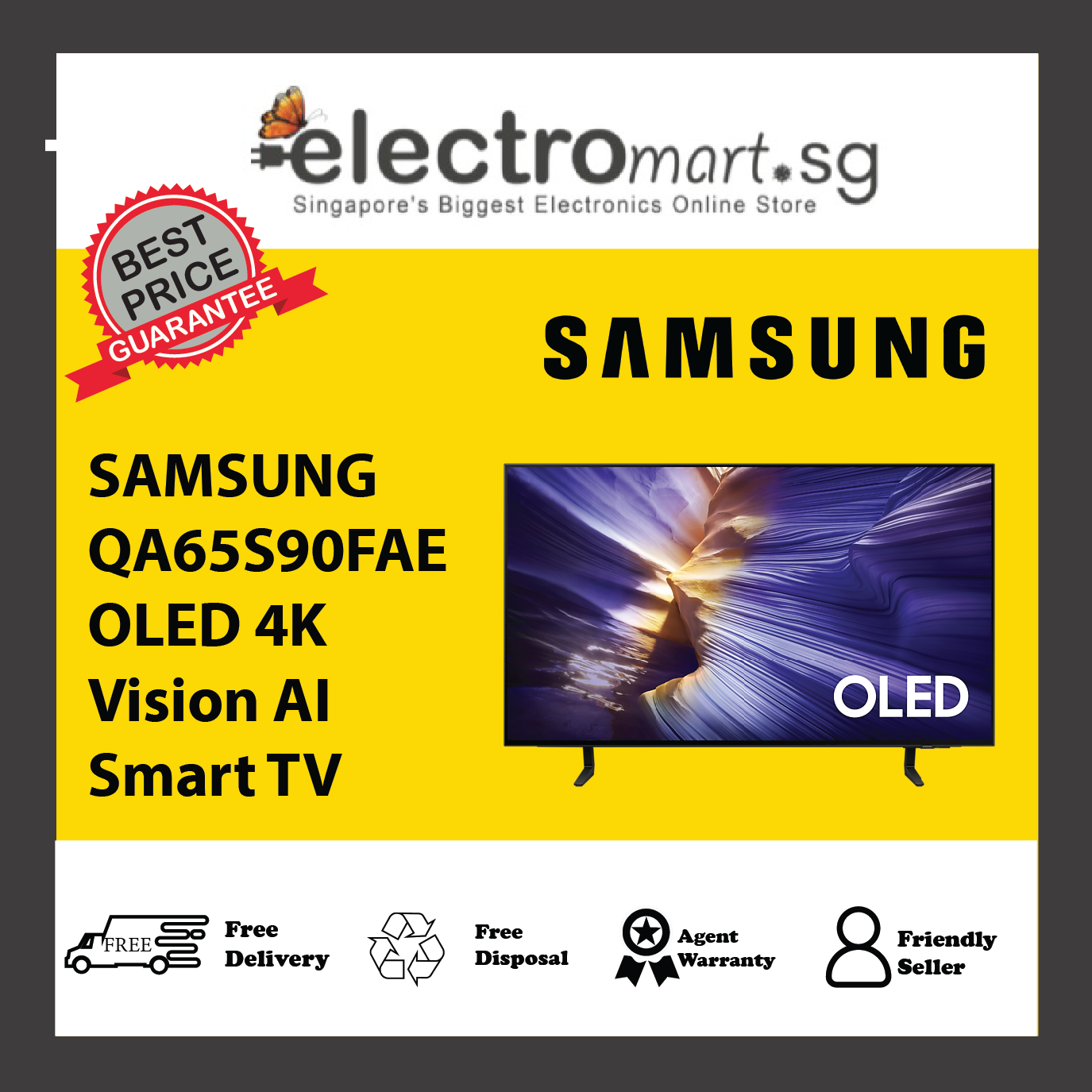 SAMSUNG QA65S90FAE OLED 4K Vision AI Smart TV 65inch
