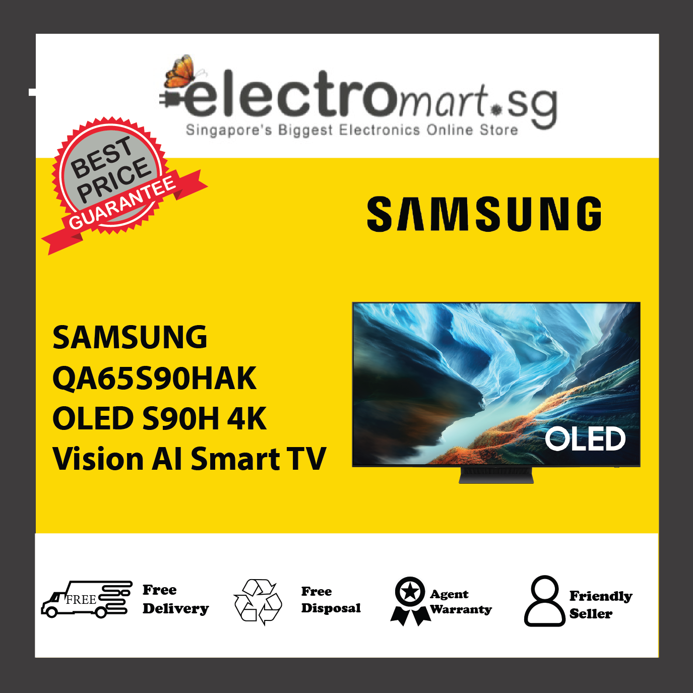 SAMSUNG QA65S90HAK OLED S90H 4K Vision AI Smart TV 65inch