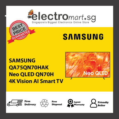 SAMSUNG QA75QN70HAK Neo QLED QN70H 4K Vision AI Smart TV 75inch