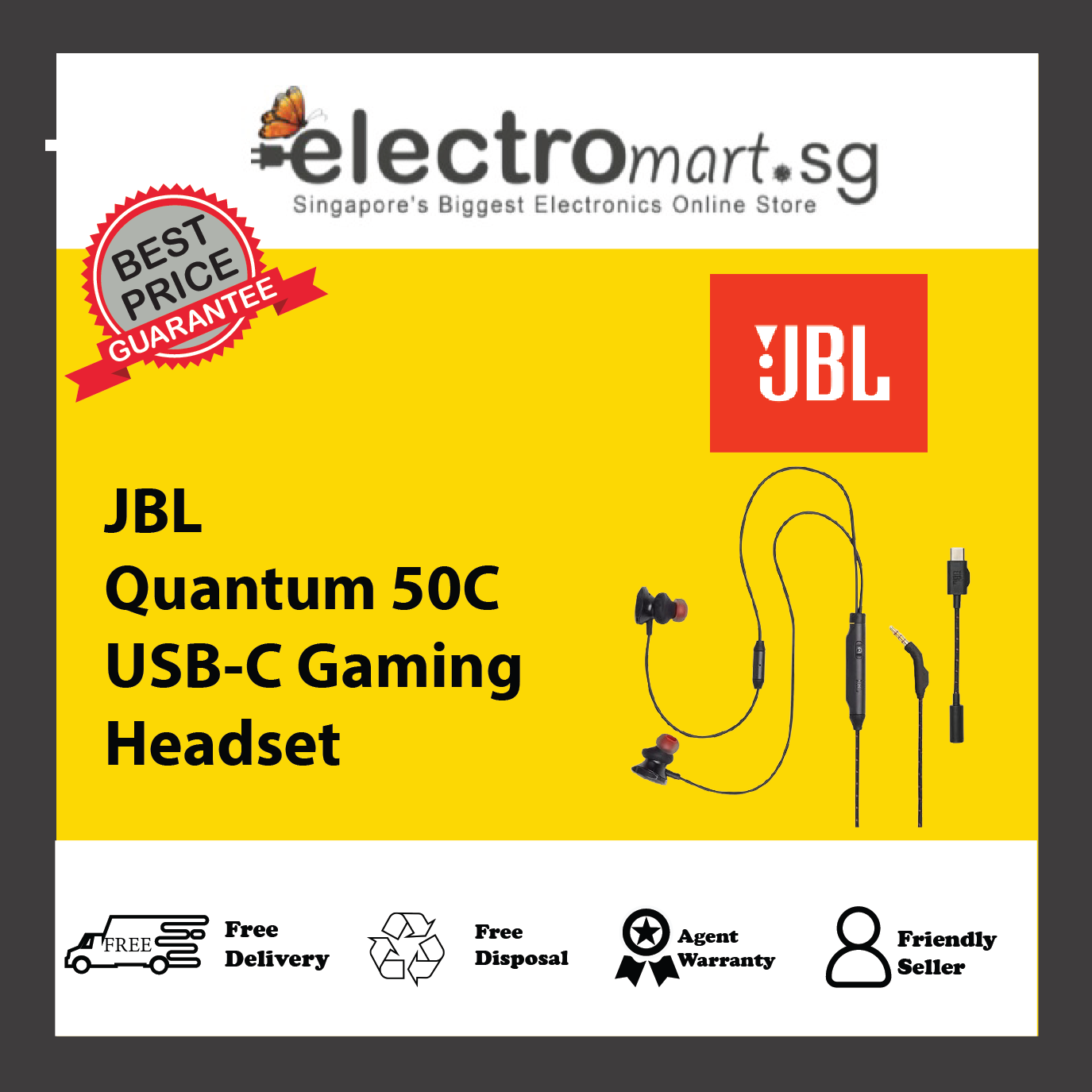 JBL Quantum 50C USB-C Gaming Headset