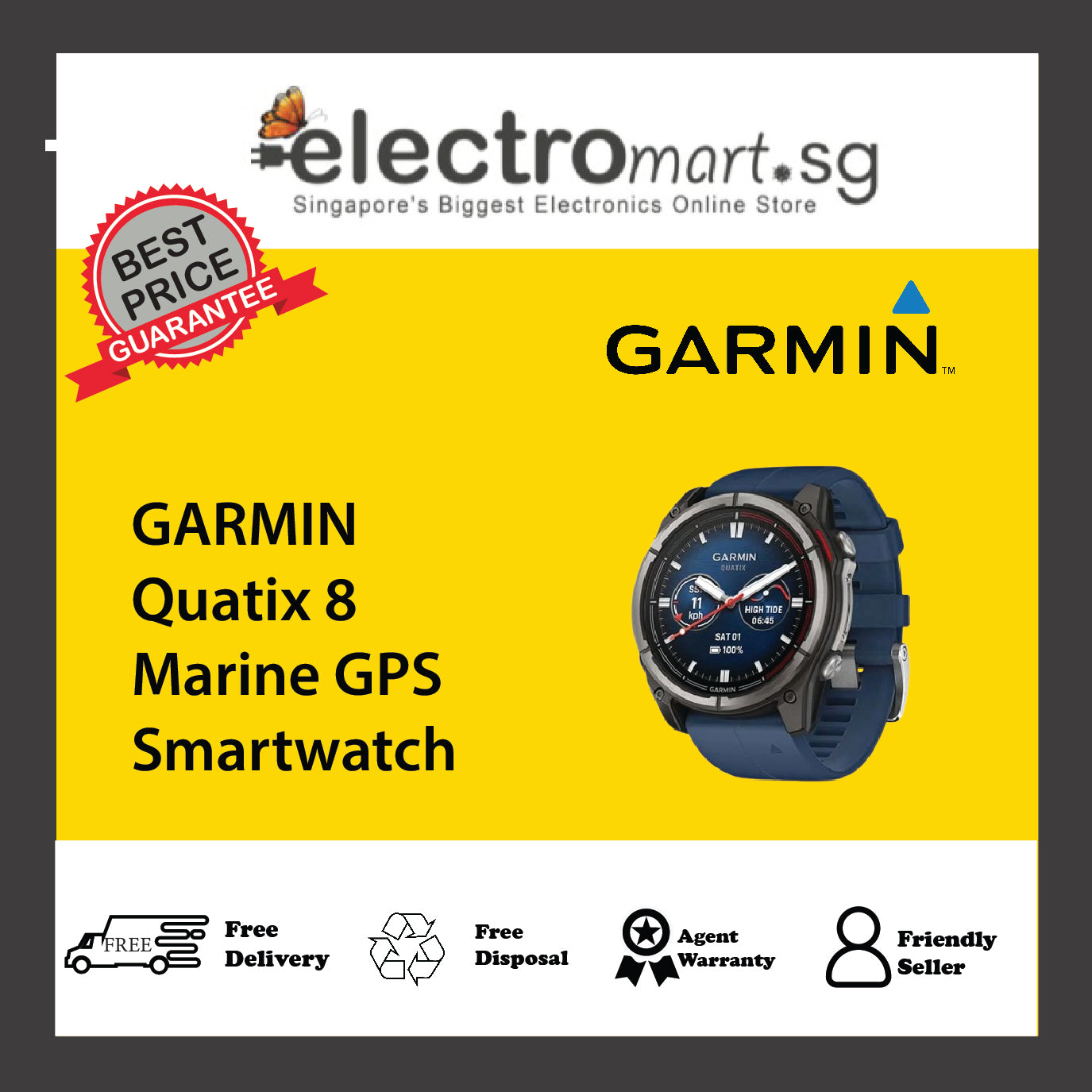 GARMIN Quatix 8 Marine GPS Smartwatch