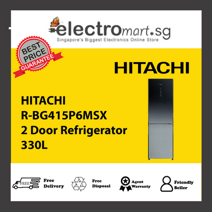 HITACHI R-BG415P6MSX 2 Door Refrigerator 330L