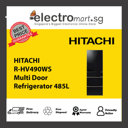 HITACHI R-HV490WS Multi Door Refrigerator 485L