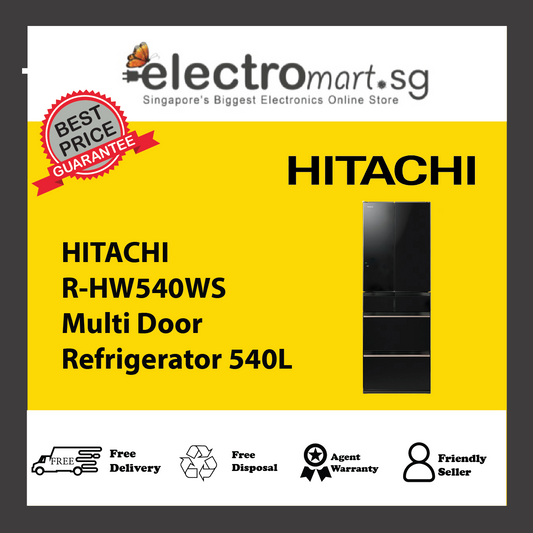 HITACHI R-HW540WS Multi Door Refrigerator 540L