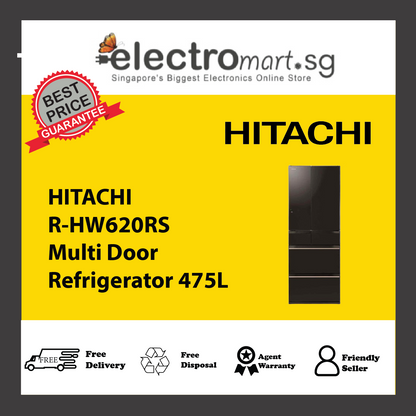 HITACHI R-HW620RS Multi Door Refrigerator 475L