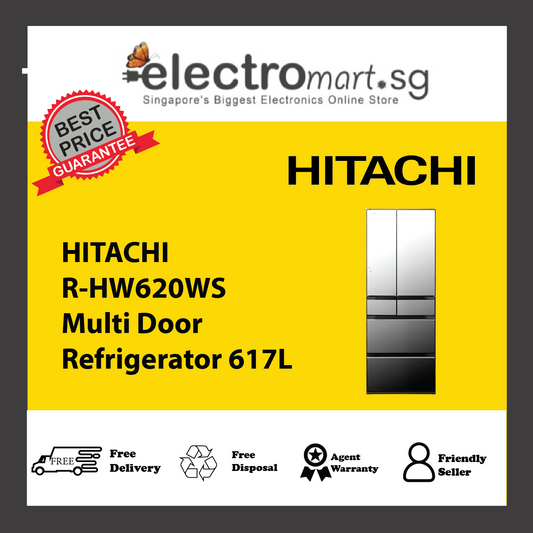 HITACHI R-HW620WS Multi Door Refrigerator 617L