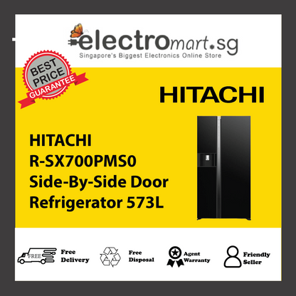 HITACHI R-SX700PMS0 Side-By-Side Door Refrigerator 573L