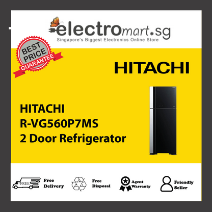 HITACHI R-VG560P7MS 2 Door Refrigerator 450L