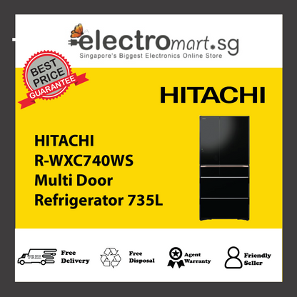 HITACHI R-WXC740WS Multi Door Refrigerator 735L