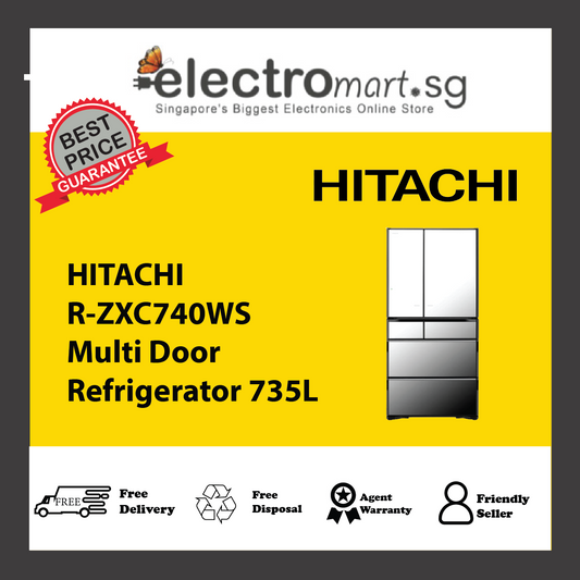 HITACHI R-ZXC740WS Multi Door Refrigerator 735L