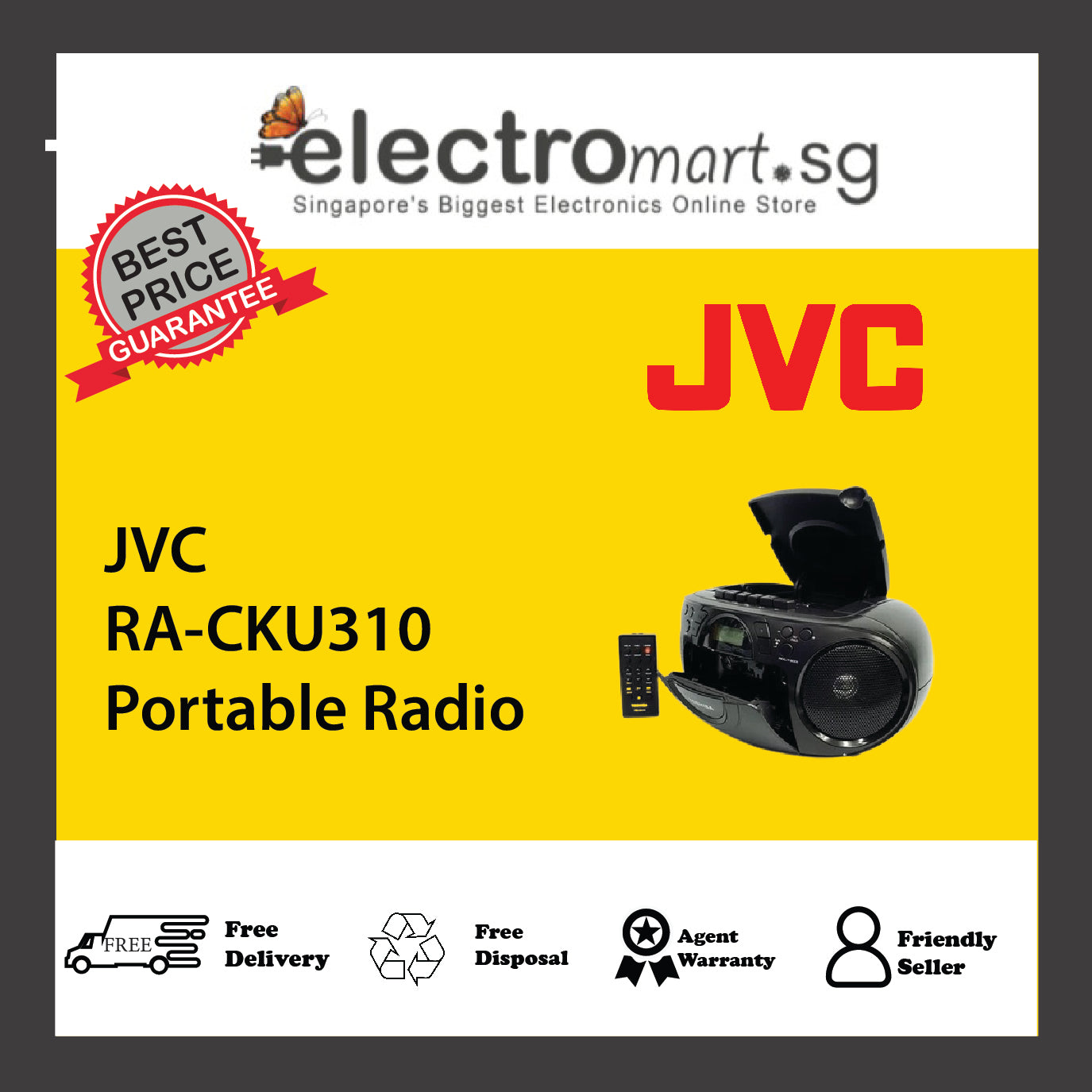 JVC RA-CKU310 Portable Radio