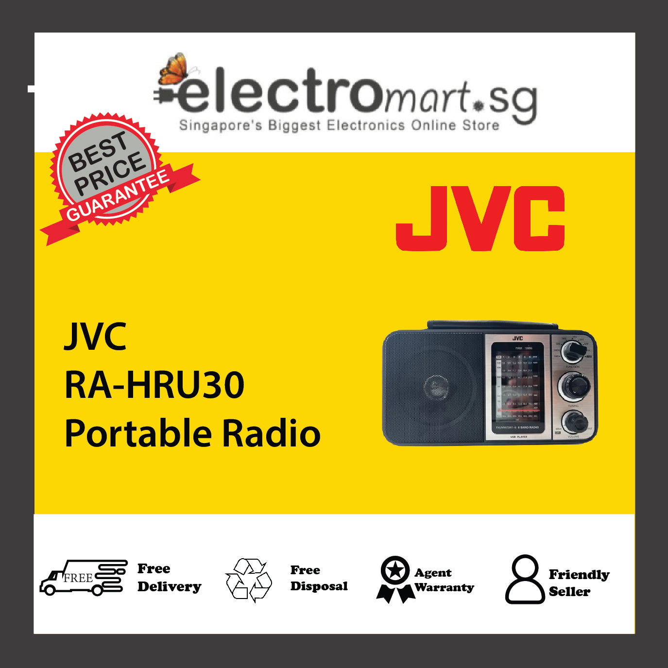 JVC RA-HRU30 Portable Radio