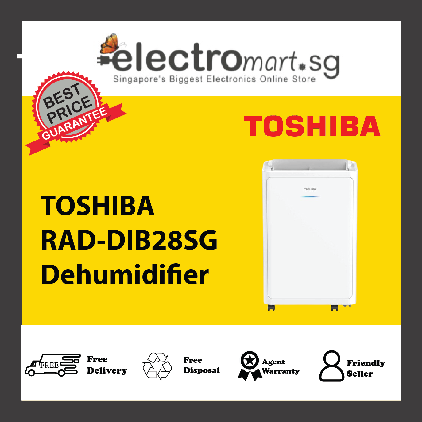 TOSHIBA RAD-DIB28SG Dehumidifier