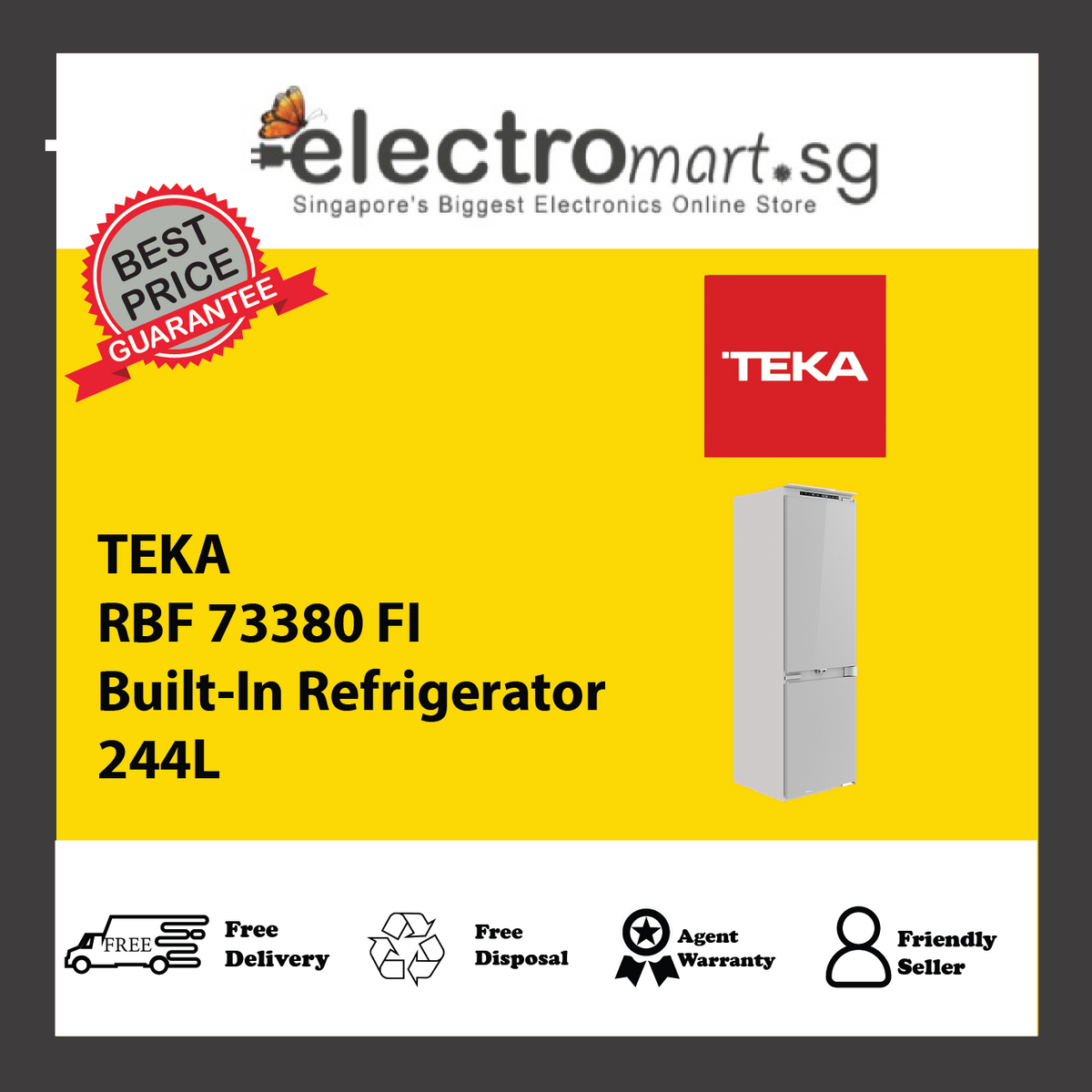 TEKA RBF 73380 FI Built-In Refrigerator 244L