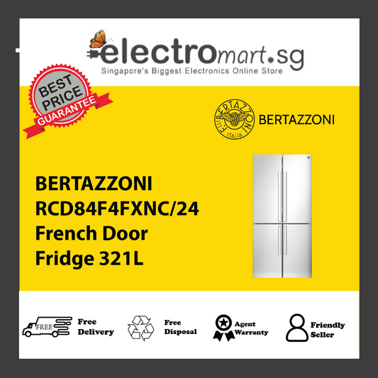 BERTAZZONI RCD84F4FXNC/24 French Door Fridge 321L