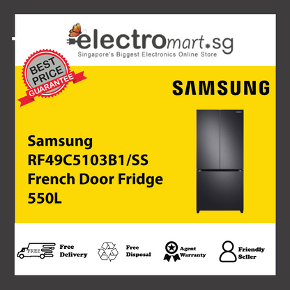 Samsung RF49C5103B1/SS French Door Fridge 550L