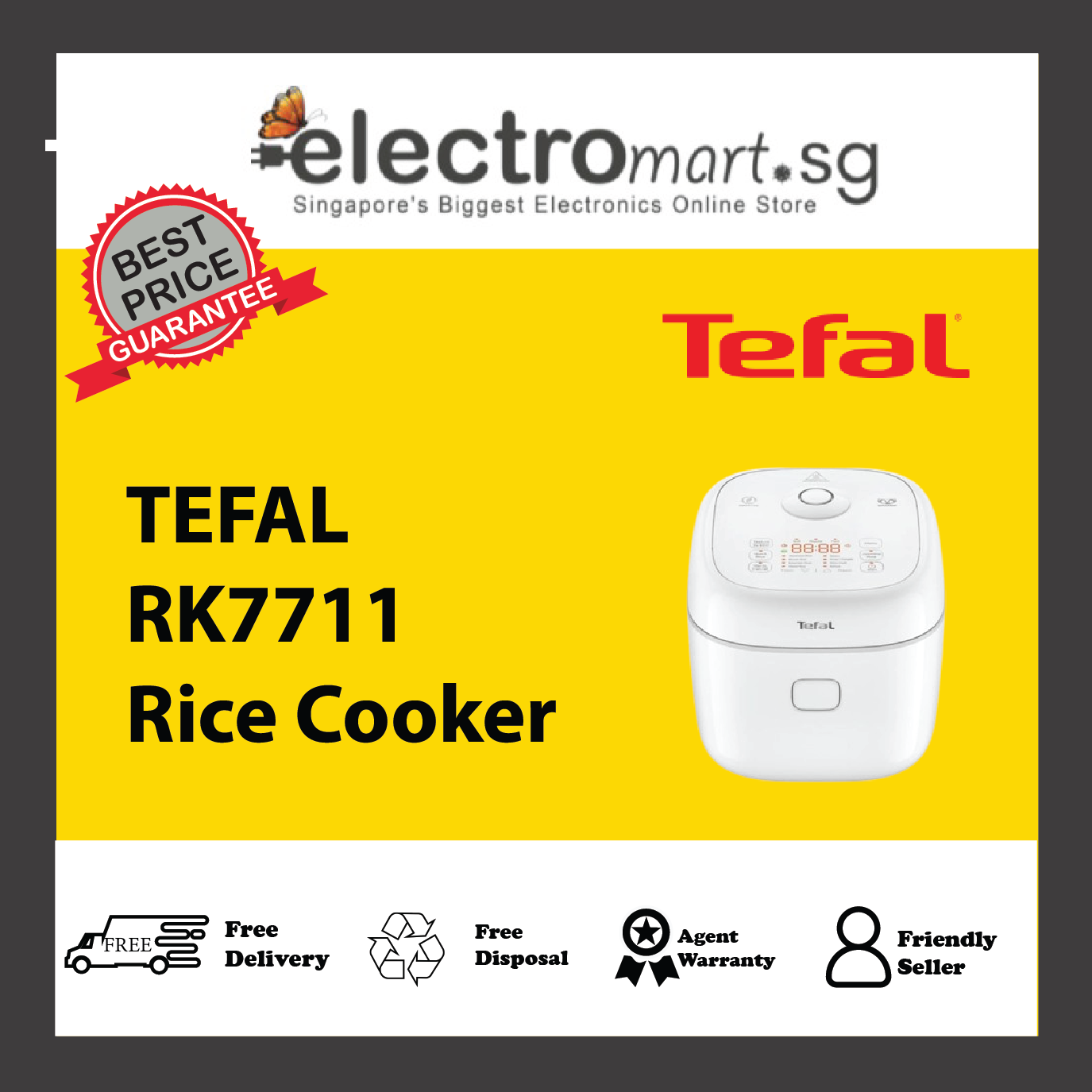 TEFAL RK7711 Delirice Fuzzy Logic Rice Cooker (1.8L)