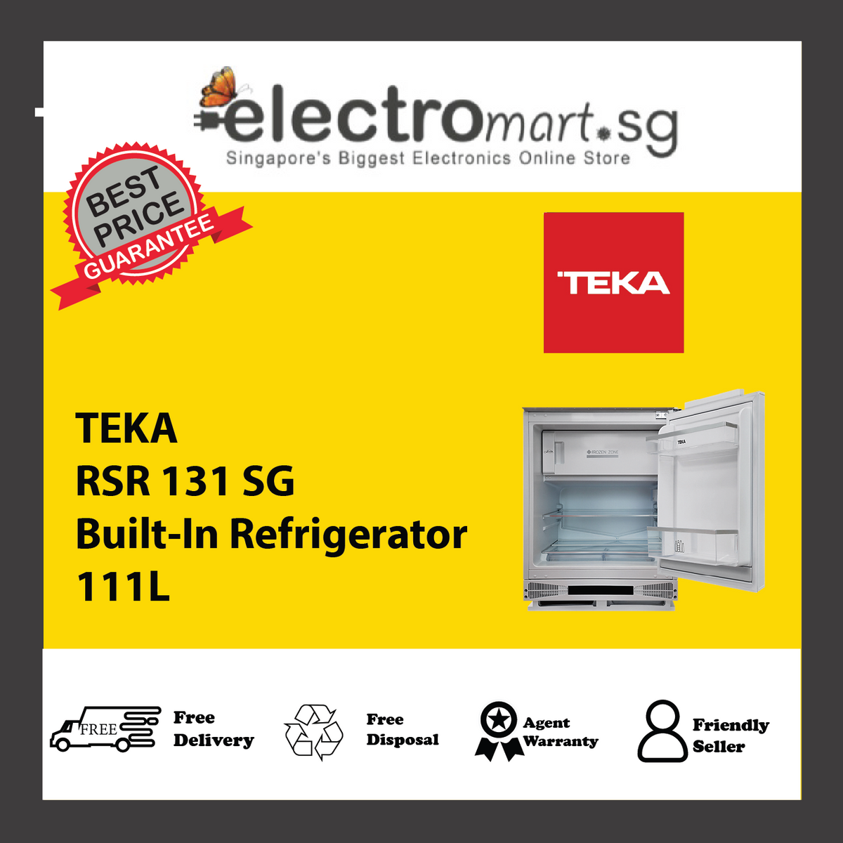 TEKA RSR 131 SG Built-In Refrigerator 111L