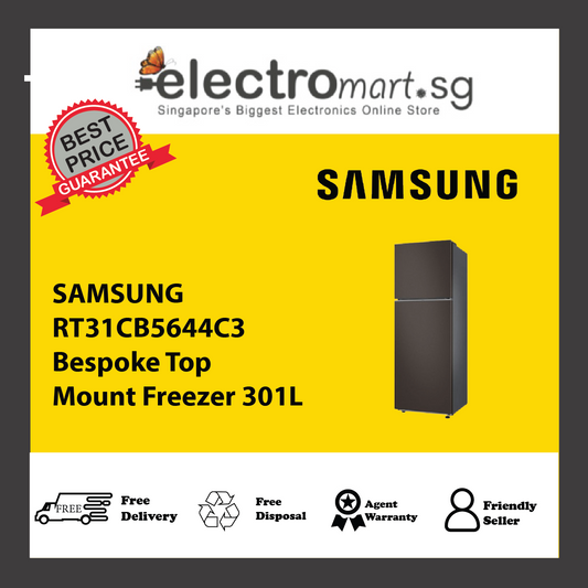 SAMSUNG RT31CB5644C3 Bespoke Top Mount Freezer 301L