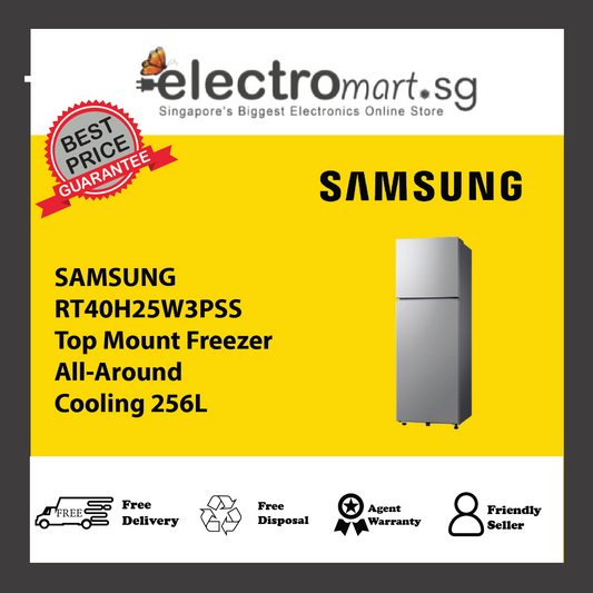 SAMSUNG RT40H25W3PSS Top Mount Freezer All-Around Cooling 256L