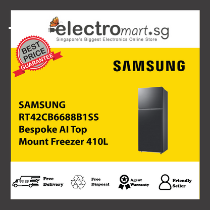 SAMSUNG RT42CB6688B1SS Bespoke AI Top Mount Freezer 410L
