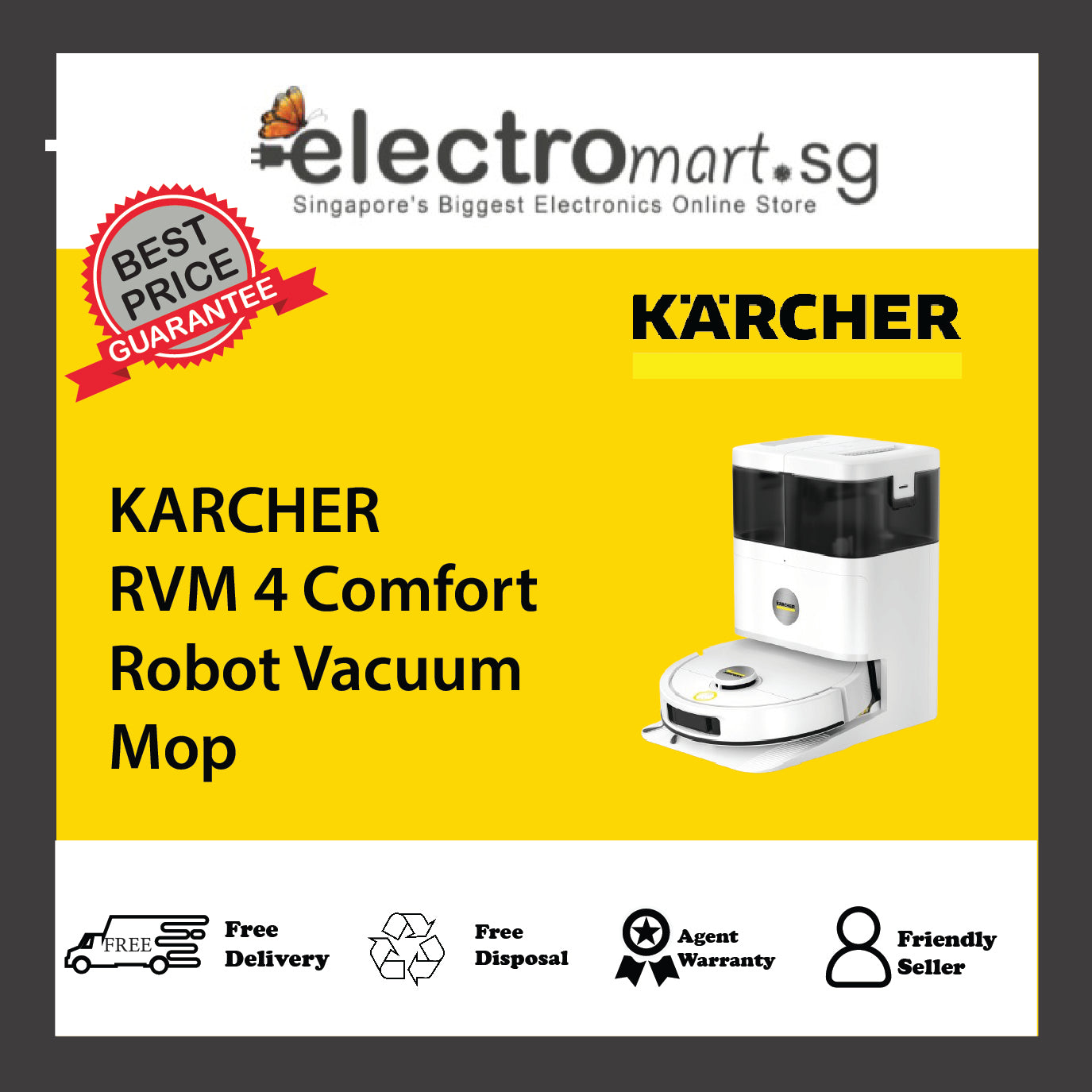 KARCHER RVM 4 Comfort Robot Vacuum Mop