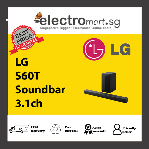 LG S60T Soundbar for TV with Dolby Audio™ 3.1 channel