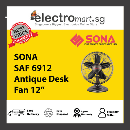 SONA SAF 6912 Antique Desk Fan 12"