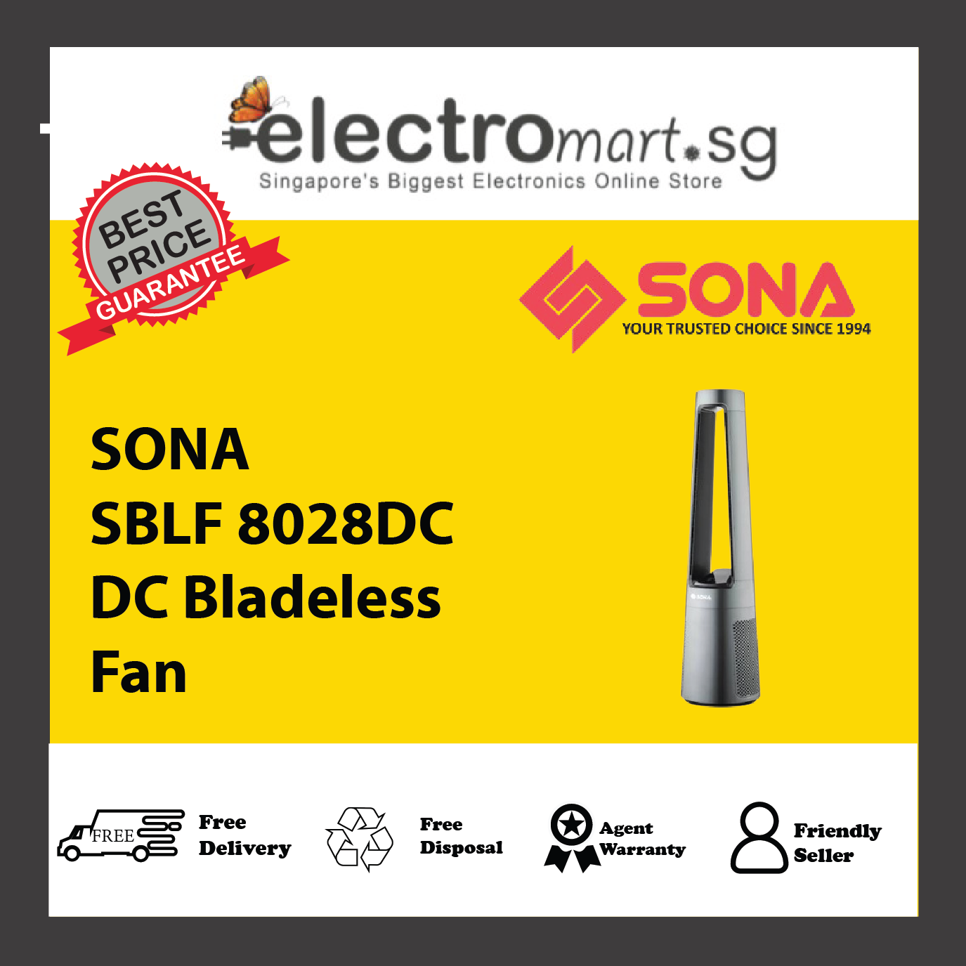 SONA SBLF 8028DC DC Bladeless Fan
