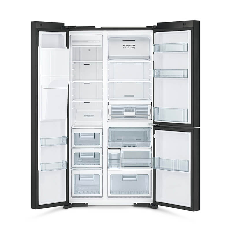 HITACHI R-MX700PMS0 Side-By-Side Door Refrigerator 569L