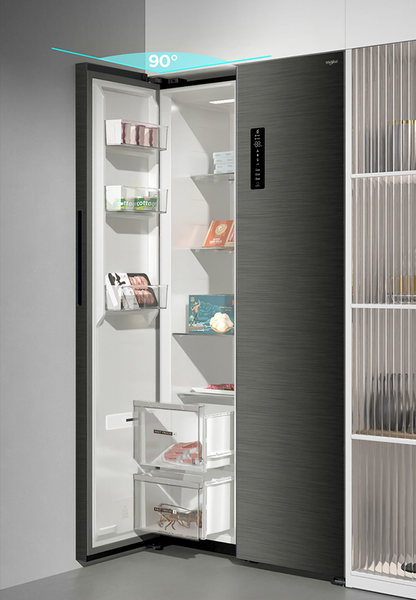 WHIRLPOOL WF2X610NBSG Side-By-Side Fridge 610L