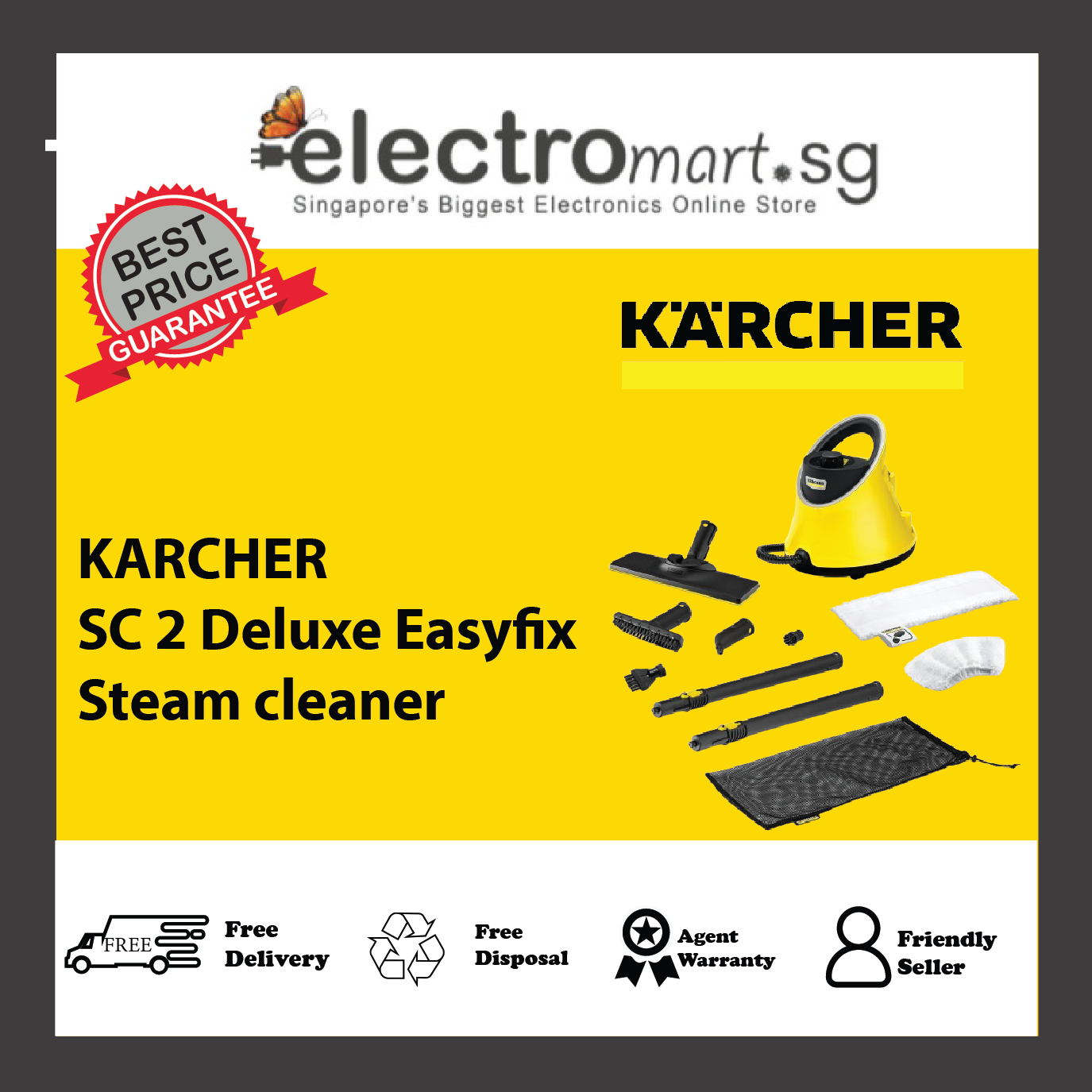 KARCHER SC 2 Deluxe Easyfix Steam cleaner