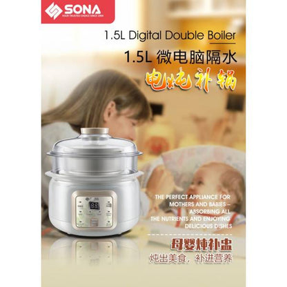 SONA SDB 1015 Digital Double Boiler 1.5L