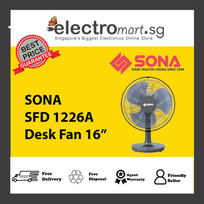 SONA SFD 1226A Desk Fan 16”